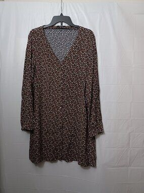 MADEWELL LIGHTWEIGHT LONG SLEEVE FLORAL PRINT TUNIC BLOUSE SIZE XXL